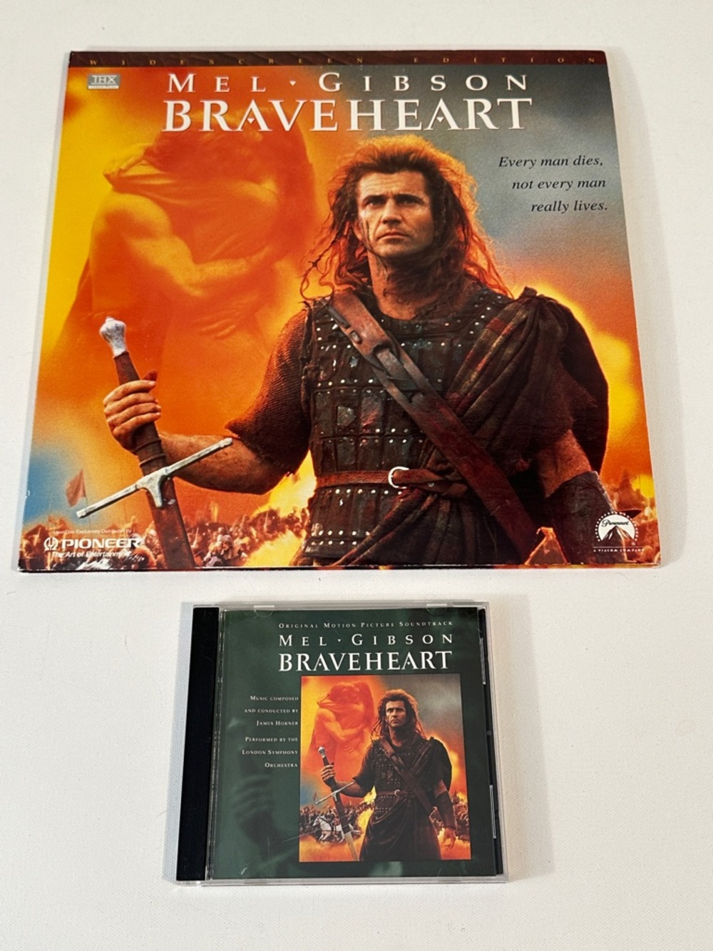 BRAVEHEART - 1995 - MEL GIBSON LASER DISC / CD SOUNDTRACK